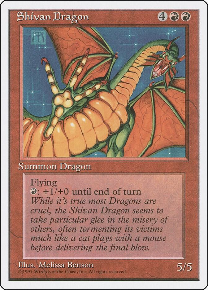 Shivan Dragon - Fourth Edition (4ED) NM