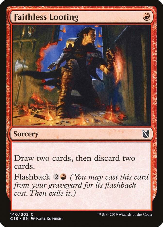Faithless Looting - Commander 2019 (C19) NM