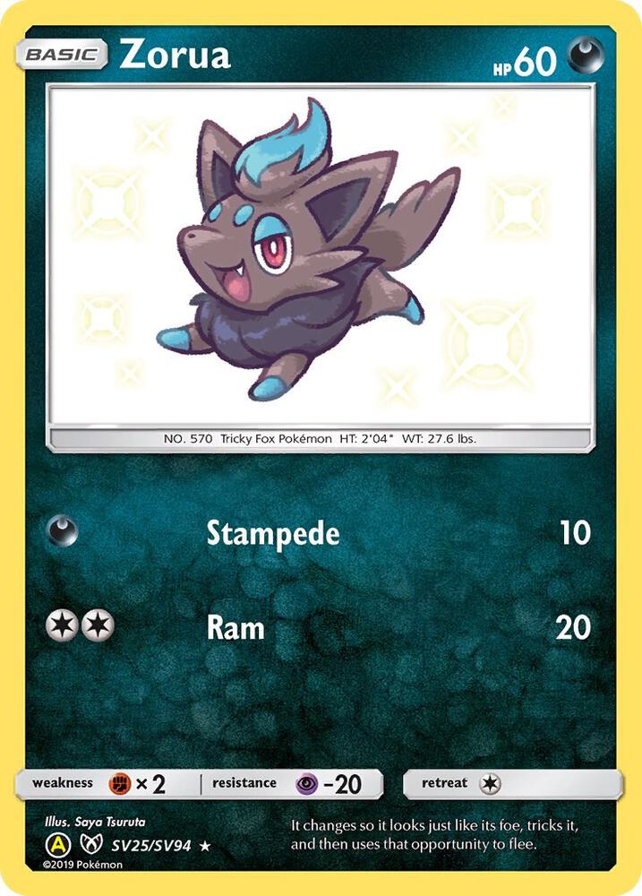 Zorua - Hidden Fates: Shiny Vault (HIF:SV) NM *FOIL*