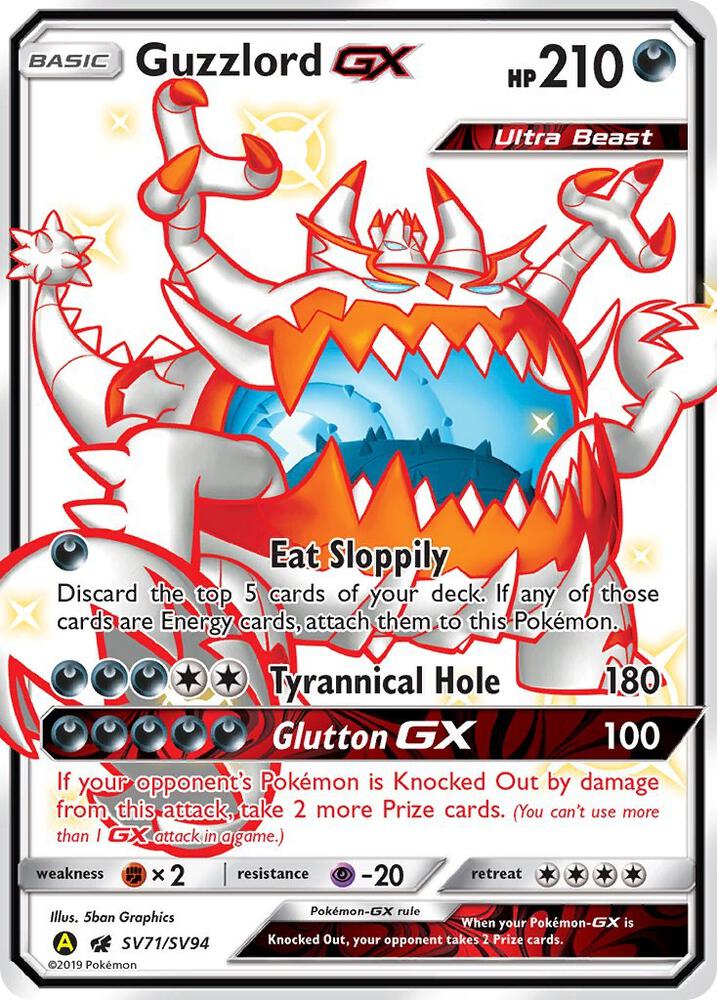 Guzzlord GX - Hidden Fates: Shiny Vault (HIF:SV) NM *FOIL*