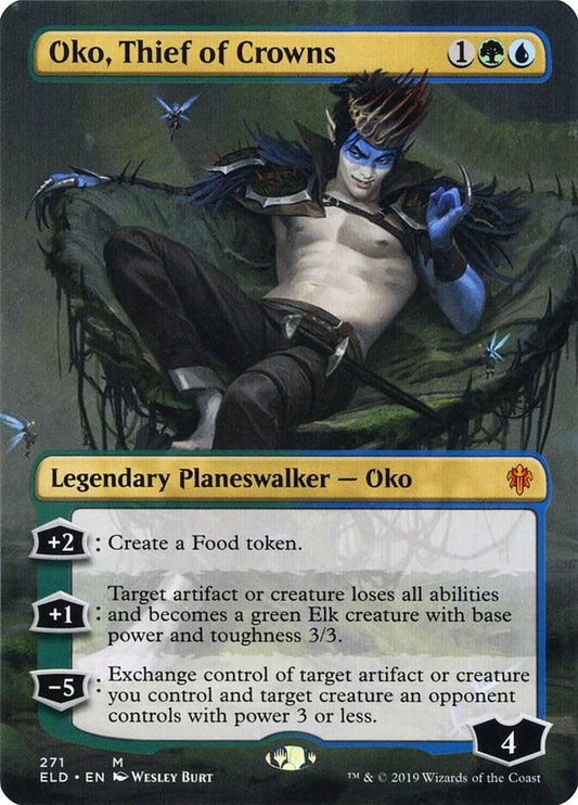 Oko, Thief of Crowns (Borderless) - Throne of Eldraine (ELD) NM