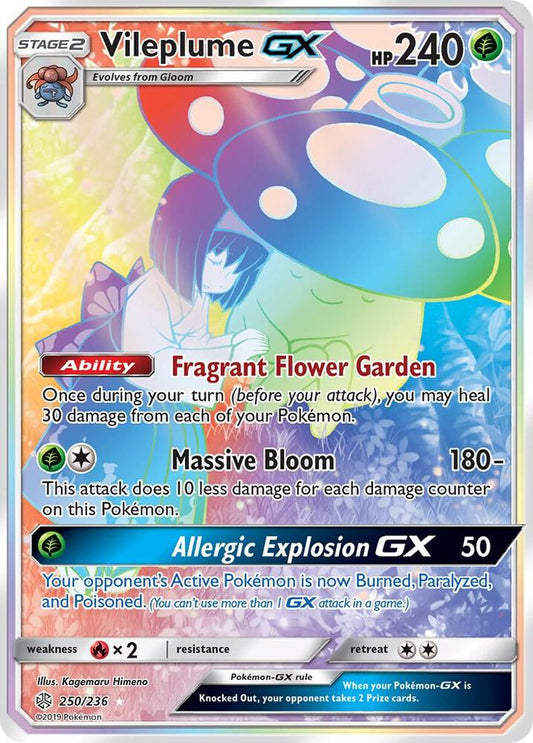 Vileplume GX (Secret) - SM - Cosmic Eclipse (SM12) LP *FOIL*