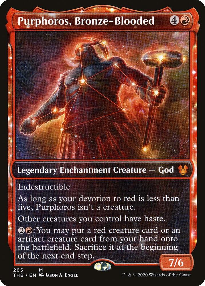 Purphoros, Bronze-Blooded (Showcase) - Theros Beyond Death (THB) NM