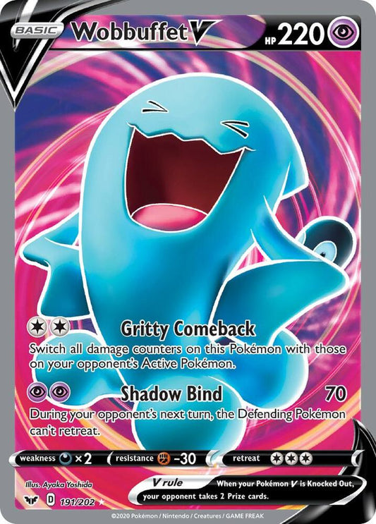 Wobbuffet V (Full Art) - SWSH01: Sword & Shield Base Set (SWSH01) NM *FOIL*
