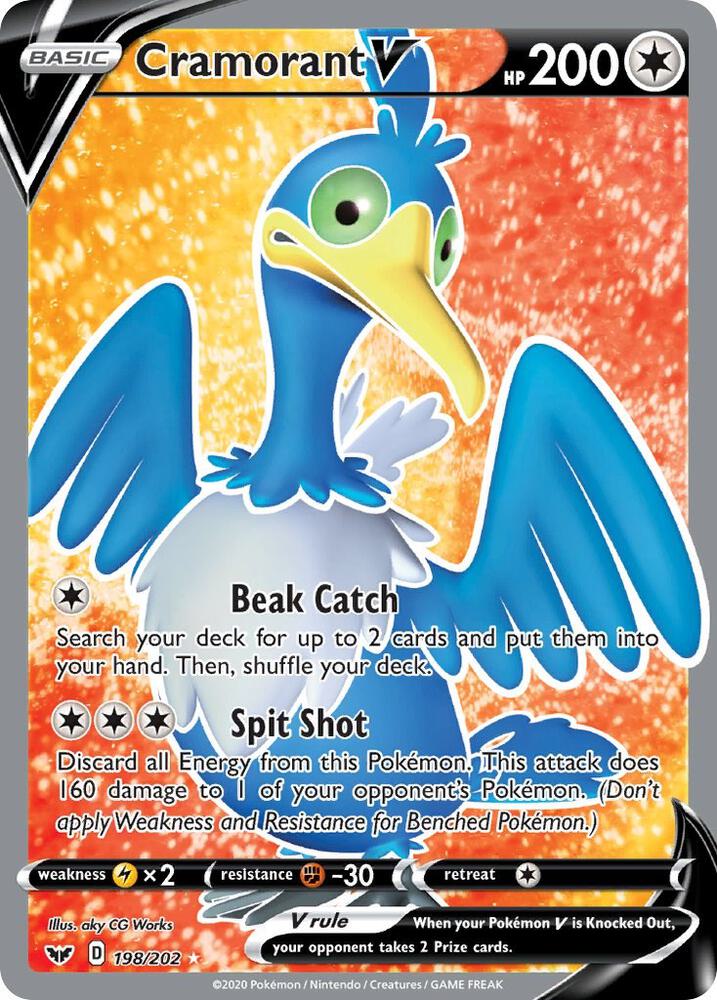 Cramorant V (Full Art) - SWSH01: Sword & Shield Base Set (SWSH01) NM *FOIL*