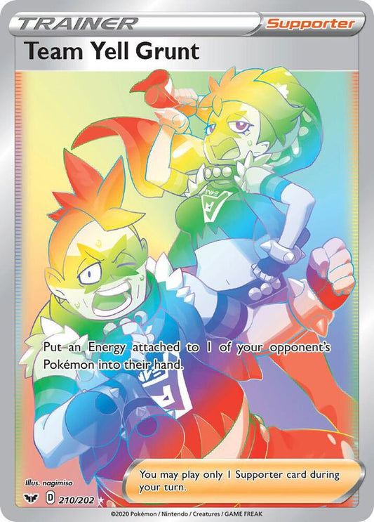 Team Yell Grunt (Secret) - SWSH01: Sword & Shield Base Set (SWSH01) NM *FOIL*