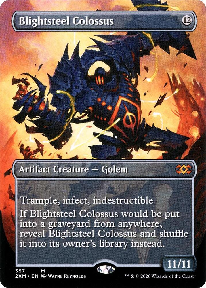 Blightsteel Colossus (Borderless) - Double Masters (2XM) NM *FOIL*
