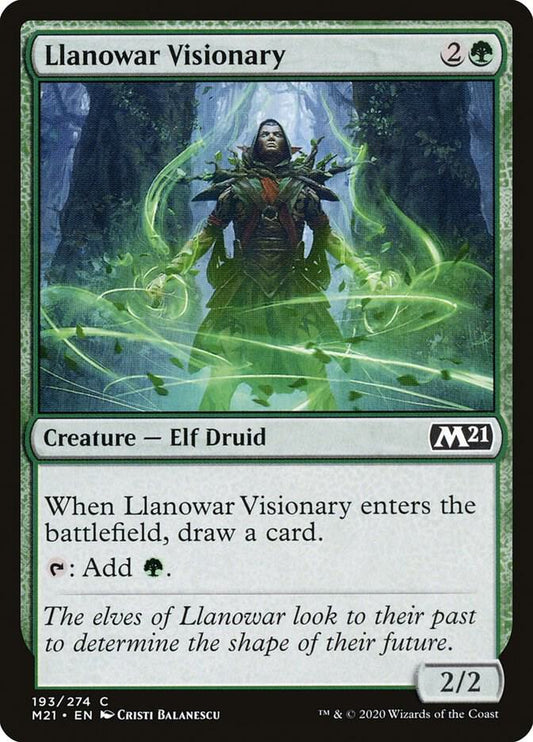 Llanowar Visionary - Core Set 2021 (M21) NM *FOIL*