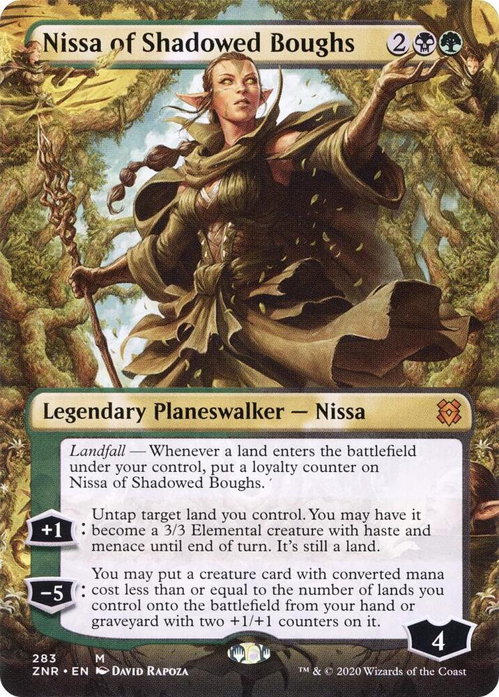 Nissa of Shadowed Boughs (Borderless) - Zendikar Rising (ZNR) NM