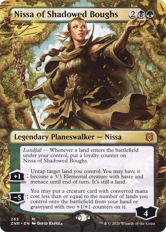 Nissa of Shadowed Boughs (Borderless) - Zendikar Rising (ZNR) NM
