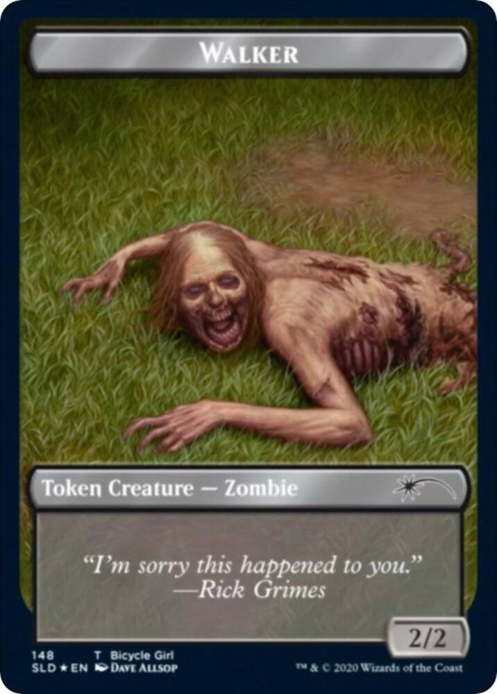 Walker (Bicycle Girl // Well Walker) Double-sided Token - Secret Lair Drop Series (SLD) NM *FOIL*