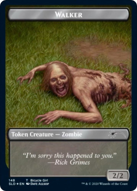 Walker (Bicycle Girl // Well Walker) Double-sided Token - Secret Lair Drop Series (SLD) NM *FOIL*