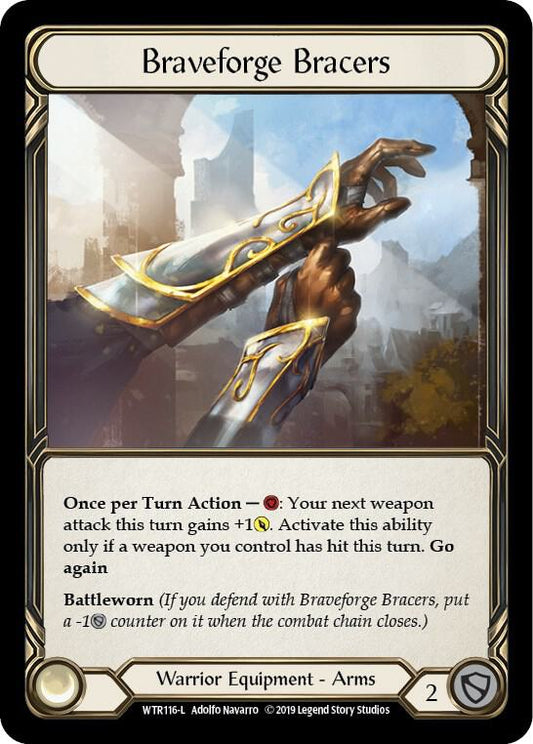 Braveforge Bracers - Welcome to Rathe (WTR) Rainbow Foil NM