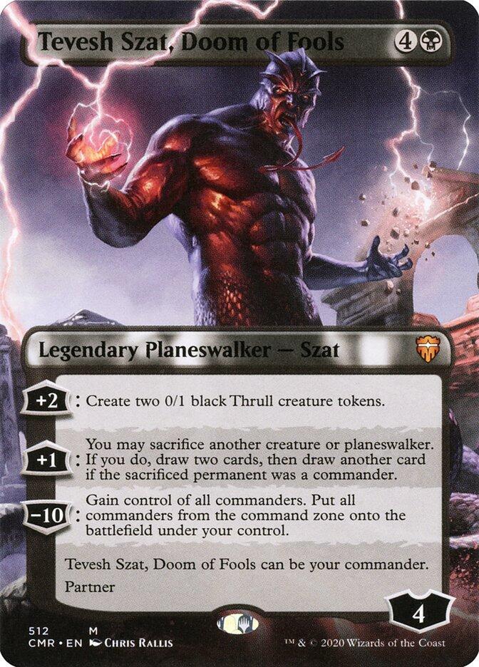 Tevesh Szat, Doom of Fools (Borderless) - Commander Legends (CMR) NM *FOIL*