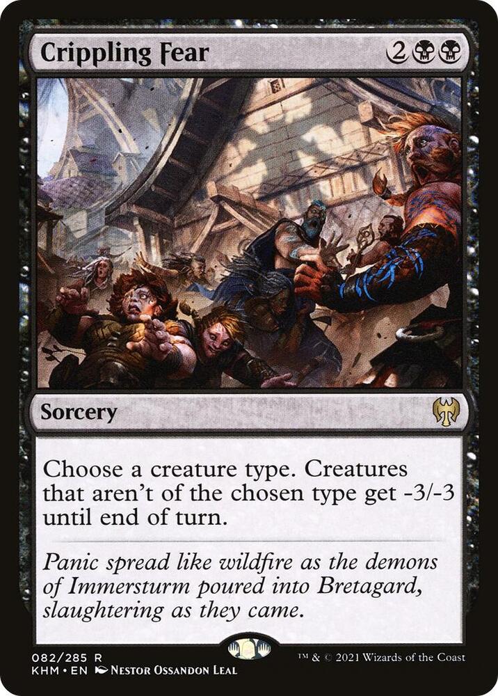 Crippling Fear - Kaldheim (KHM) NM *FOIL*