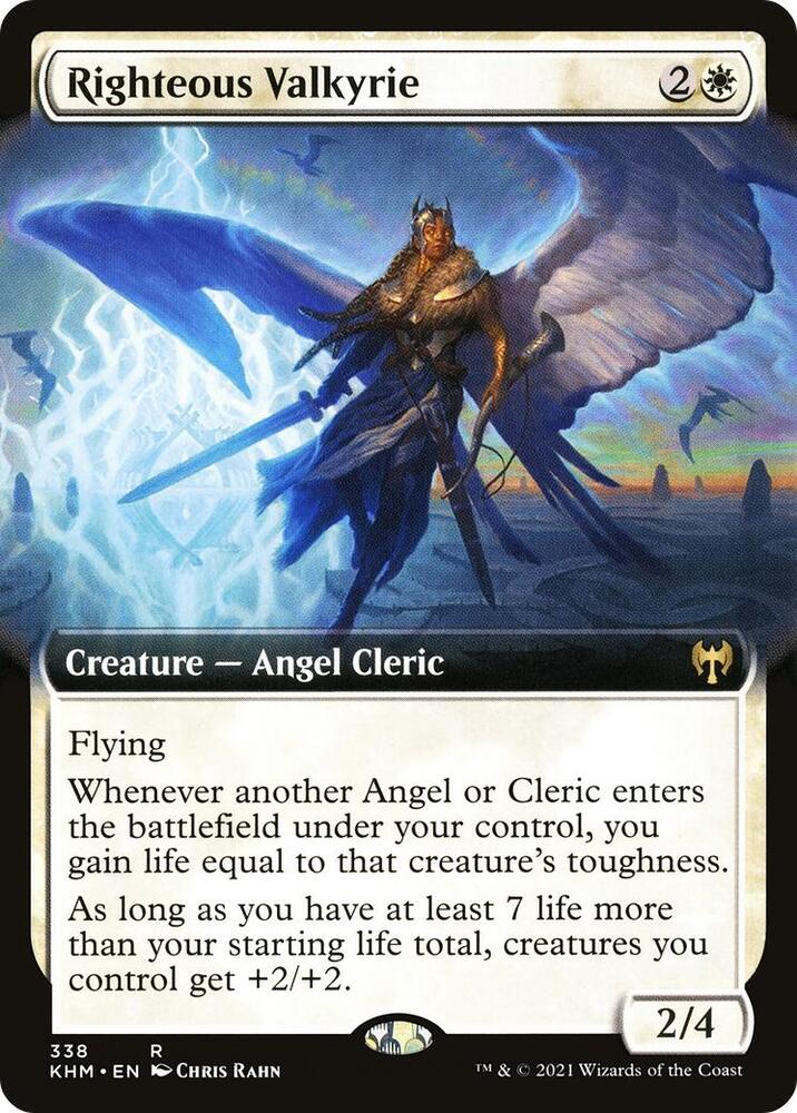 Righteous Valkyrie (Extended Art) - Kaldheim (KHM) NM