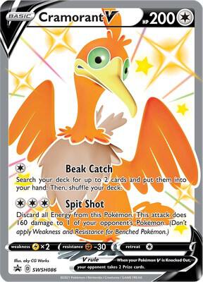 Cramorant V - SWSH086 - SWSH: Sword & Shield Promo Cards (SWSD) NM *FOIL*