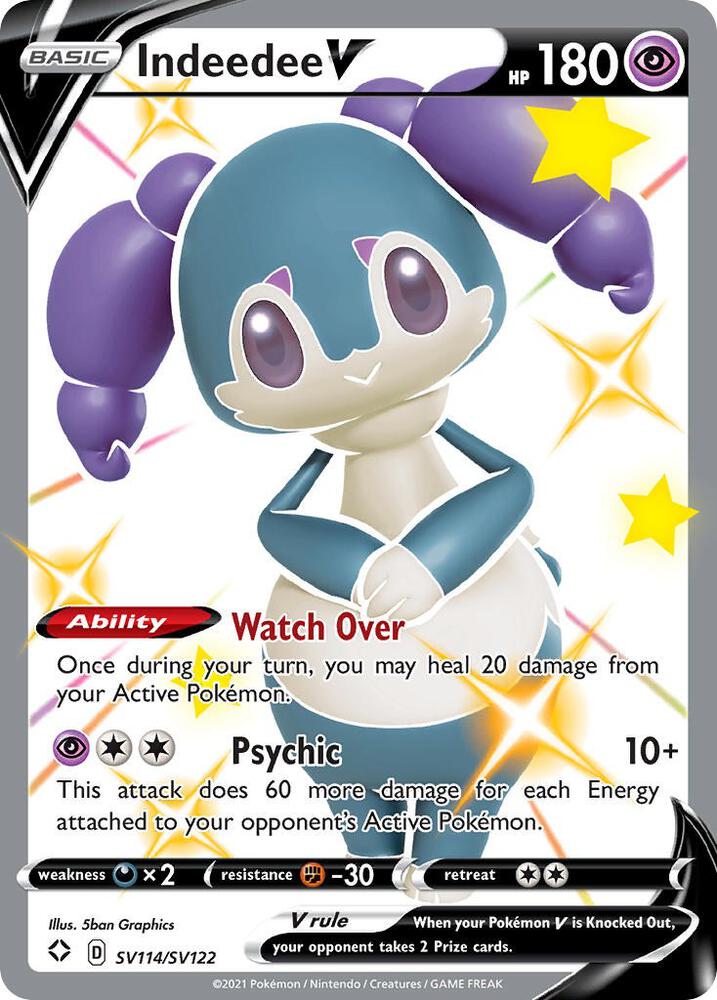 Indeedee V - Shining Fates: Shiny Vault (SHFSV) NM *FOIL*