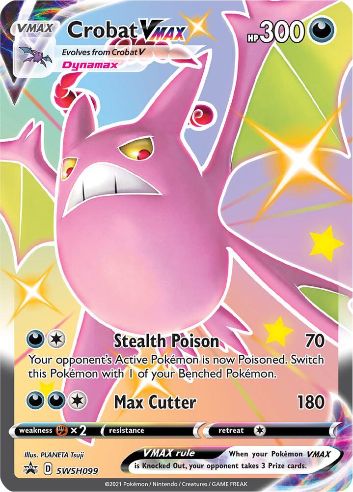 Crobat VMAX - SWSH099 - SWSH: Sword & Shield Promo Cards (SWSD) NM *FOIL*