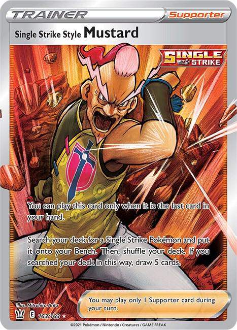 Single Strike Style Mustard (Full Art) - SWSH05: Battle Styles (SWSH05) NM *FOIL*