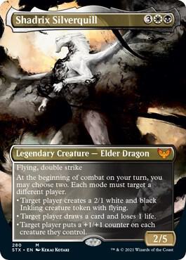 Shadrix Silverquill (Borderless) - Strixhaven: School of Mages (STX) NM