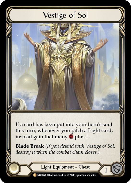 Vestige of Sol - Monarch (MON) NM *Cold Foil*