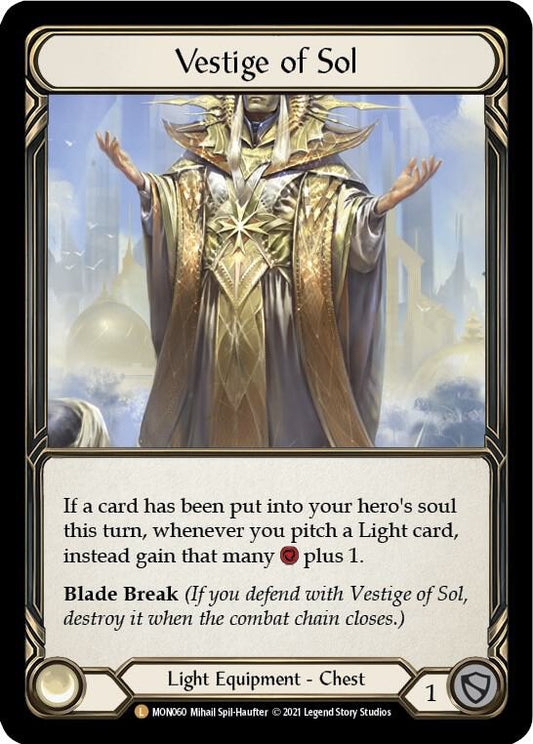 Vestige of Sol - Monarch (MON) NM *Cold Foil*