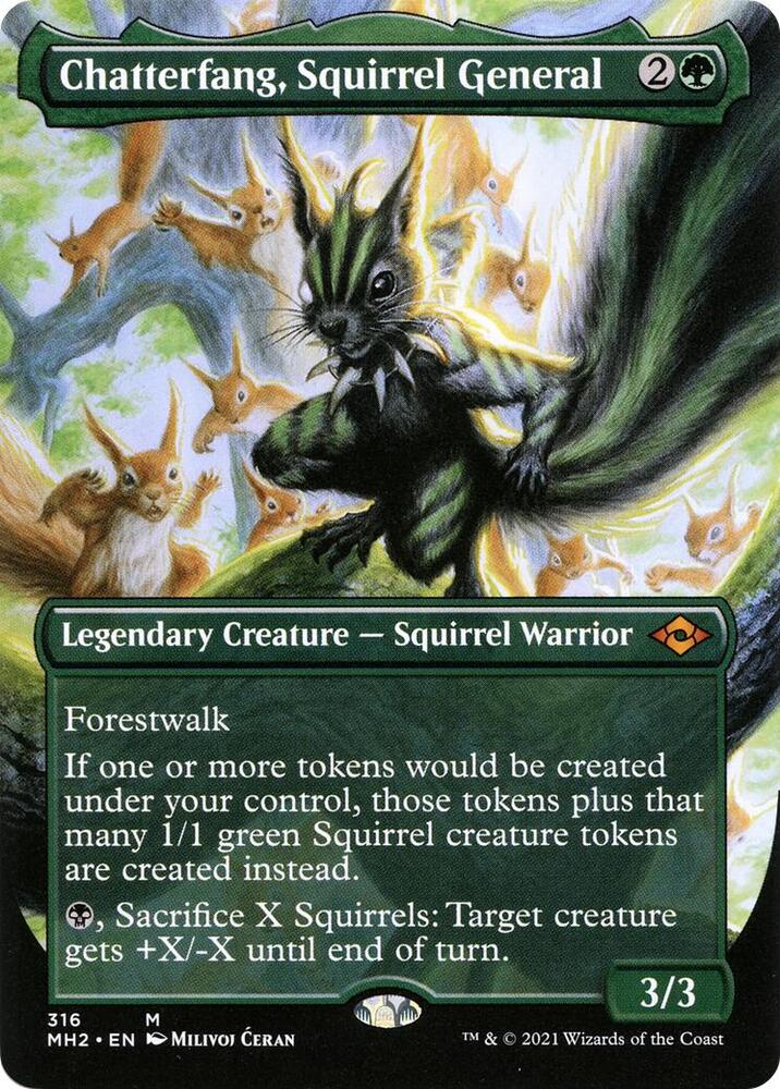 Chatterfang, Squirrel General (Borderless) - Modern Horizons 2 (MH2) NM