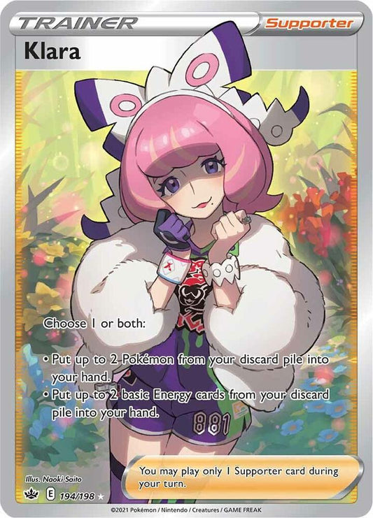 Klara (Full Art) - SWSH06: Chilling Reign (SWSH06) NM *FOIL*