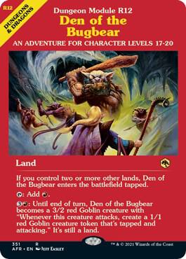 Den of the Bugbear (Dungeon Module) - Adventures in the Forgotten Realms (AFR) NM