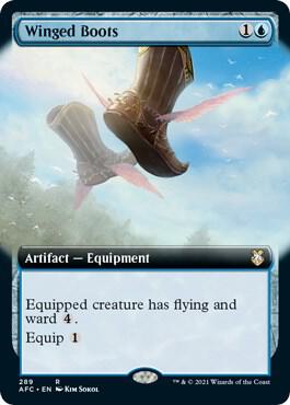 Winged Boots (Extended Art) - Commander: Adventures in the Forgotten Realms (AFC) NM