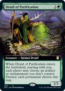 Druid of Purification (Extended Art) - Commander: Adventures in the Forgotten Realms (AFC) NM