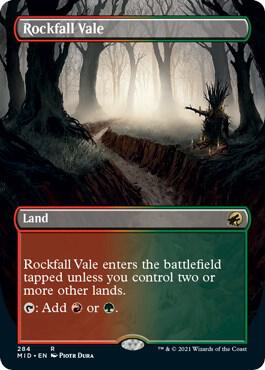 Rockfall Vale (Borderless) - Innistrad: Midnight Hunt (MID) NM *FOIL*