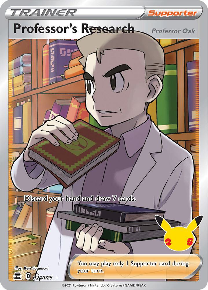 Professor's Research [Professor Oak] (Full Art) - Celebrations (CLB) NM *FOIL*