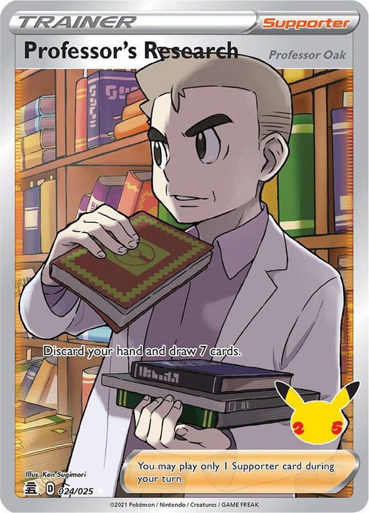 Professor's Research [Professor Oak] (Full Art) - Celebrations (CLB) NM *FOIL*