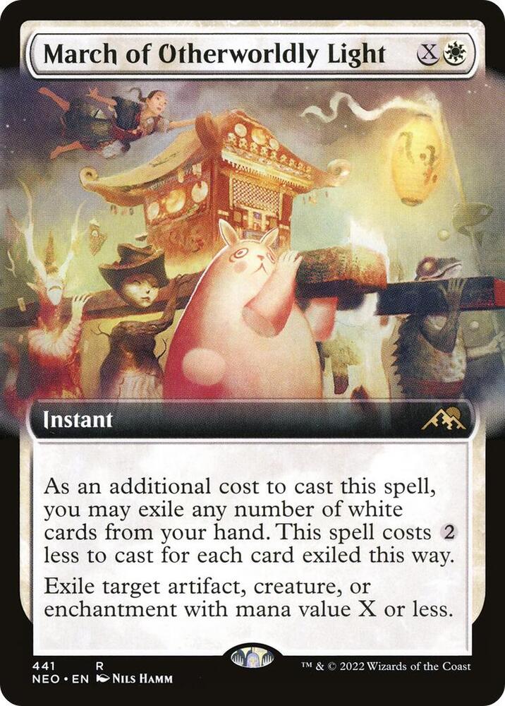March of Otherworldly Light (Extended Art) - Kamigawa: Neon Dynasty (NEO) NM *FOIL*
