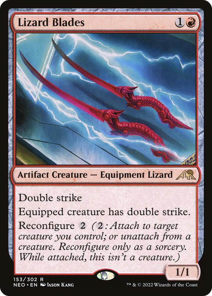 Lizard Blades - Kamigawa: Neon Dynasty (NEO) NM *FOIL*