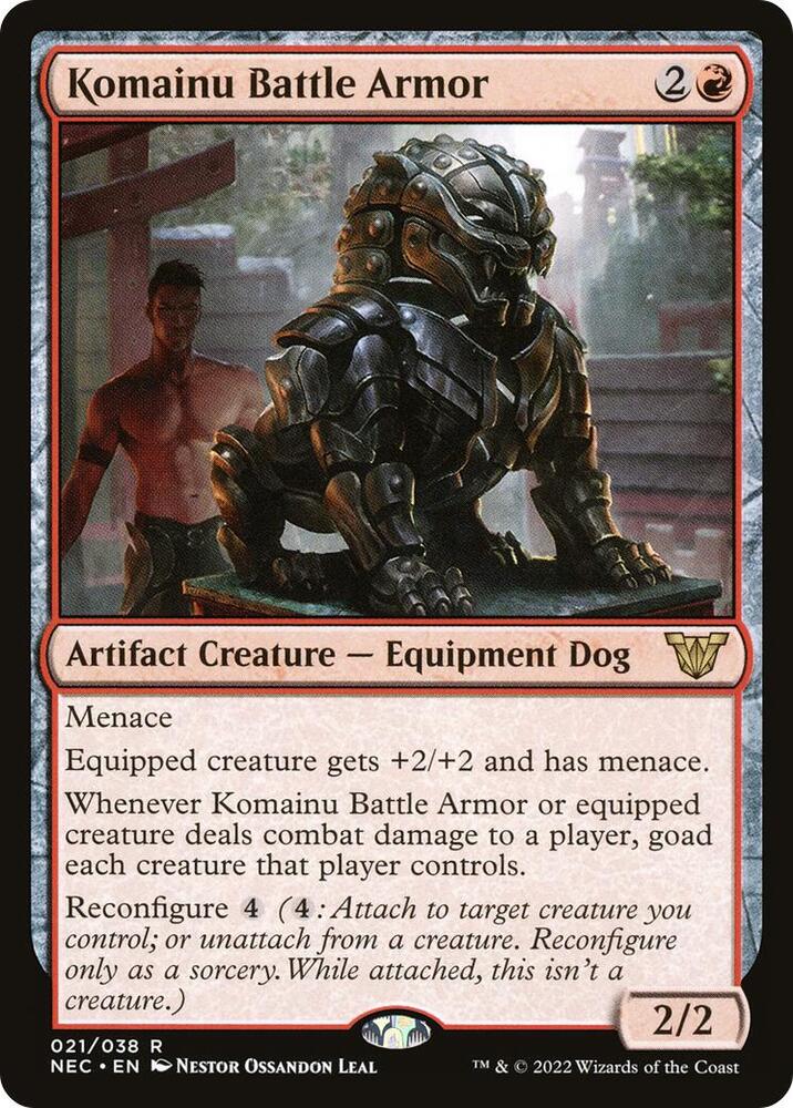 Komainu Battle Armor - Commander: Kamigawa: Neon Dynasty (NEC) NM
