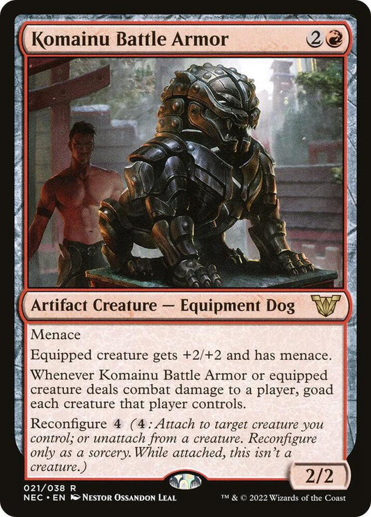 Komainu Battle Armor - Commander: Kamigawa: Neon Dynasty (NEC) NM