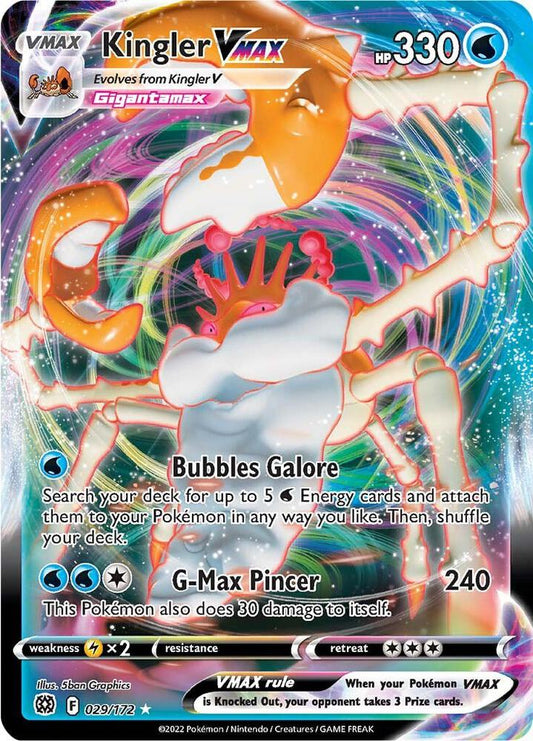 Kingler VMAX - SWSH09: Brilliant Stars (SWSH09) NM *FOIL*