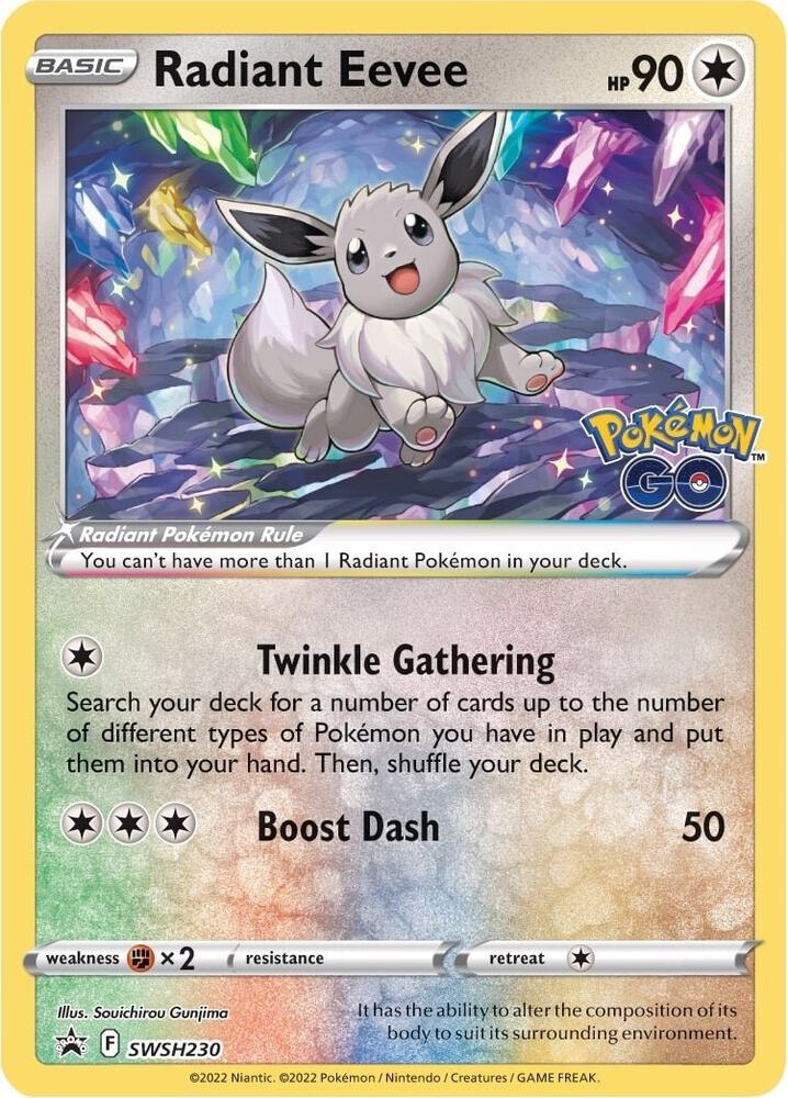 Radiant Eevee - SWSH230 - SWSH: Sword & Shield Promo Cards (SWSD) NM *FOIL*