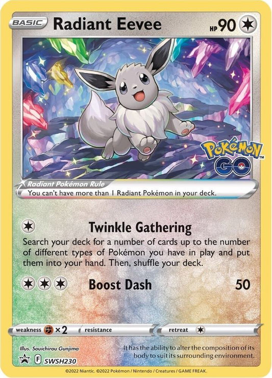 Radiant Eevee - SWSH230 - SWSH: Sword & Shield Promo Cards (SWSD) NM *FOIL*