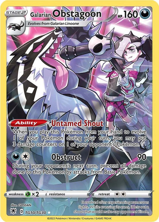 Galarian Obstagoon - SWSH10: Astral Radiance Trainer Gallery (SWSH10:TG) NM *FOIL*