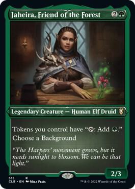Jaheira, Friend of the Forest (Foil Etched) - Commander Legends: Battle for Baldur's Gate (CLB) NM *FOIL*