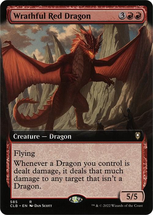 Wrathful Red Dragon (Extended Art) - Commander Legends: Battle for Baldur's Gate (CLB) NM