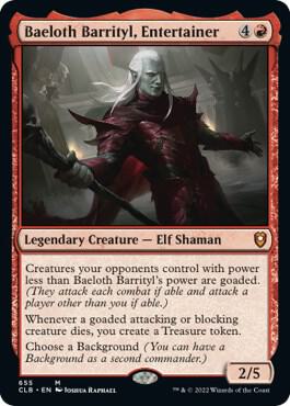 Baeloth Barrityl, Entertainer - Commander Legends: Battle for Baldur's Gate (CLB) LP *FOIL*