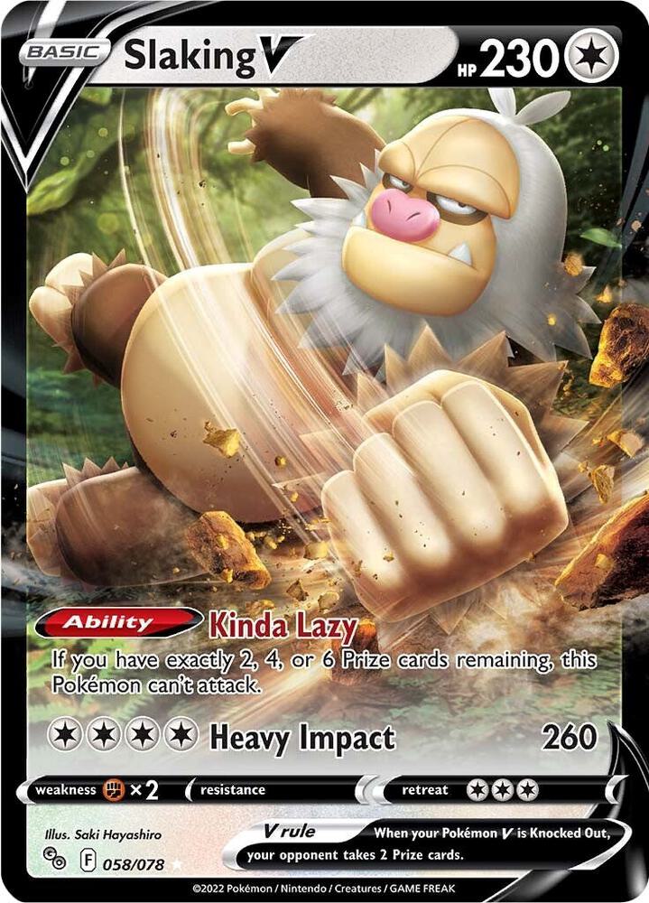Slaking V - Pokemon GO (PGO) NM *FOIL*