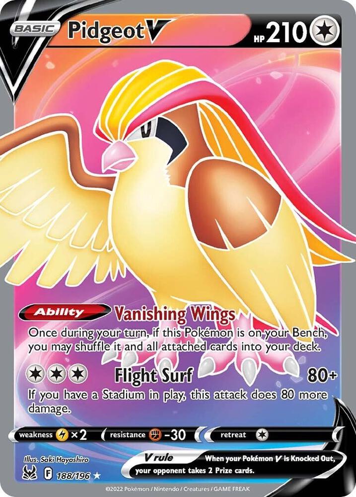 Pidgeot V (Full Art) - SWSH11: Lost Origin (SWSH11) NM *FOIL*