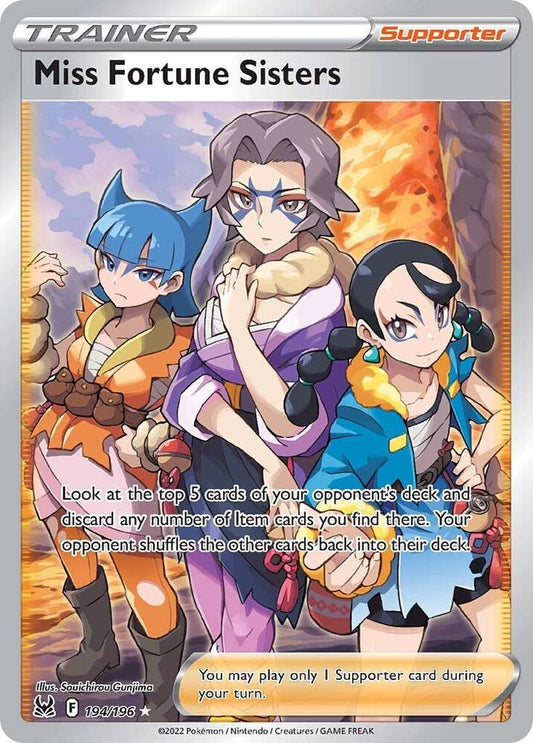 Miss Fortune Sisters (Full Art) - SWSH11: Lost Origin (SWSH11) NM *FOIL*