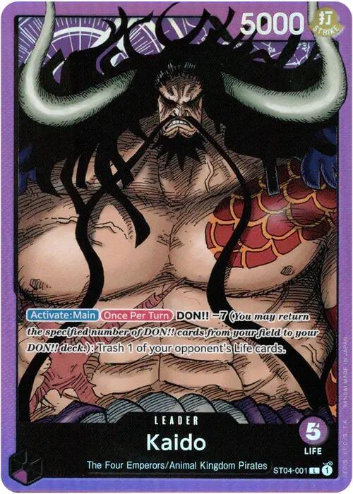 Kaido (001) - Starter Deck 4: Animal Kingdom Pirates (ST-04) NM *FOIL*
